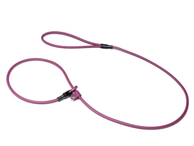 Mystique Biothane retrieverkoppel, Vinröd 150cm 6mm