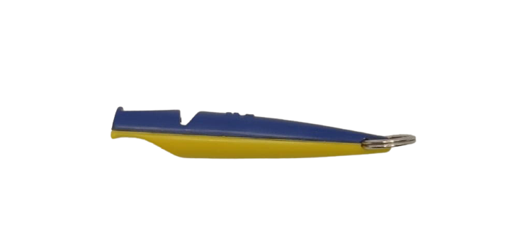 Whistle ACME 211 ½, blue/yellow - used for spaniel/retriever training and hunting