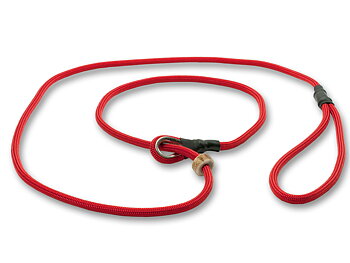 Mystique® Retrieverkoppel med hornstopper,  150cm röd 6mm