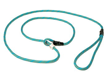 Mystique® Retrieverkoppel med hornstopper,  150cm turkos/orange 6mm