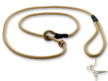 Mystique® Retrieverkoppel valp med dubbla hornstopper,  150cm Beige 6mm