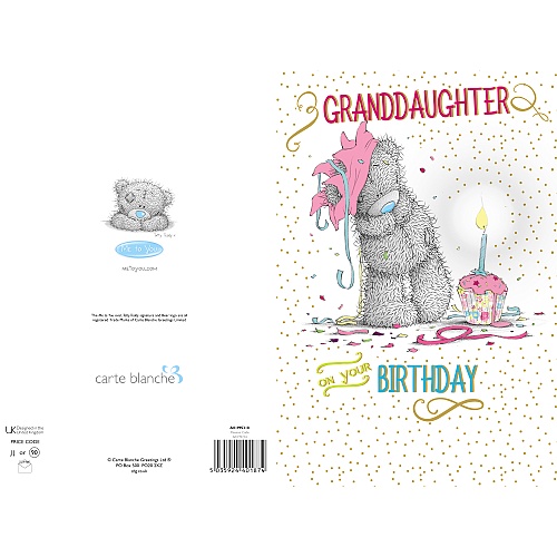 Dubbelvikt kort - Granddaughter -  Me to you - 3