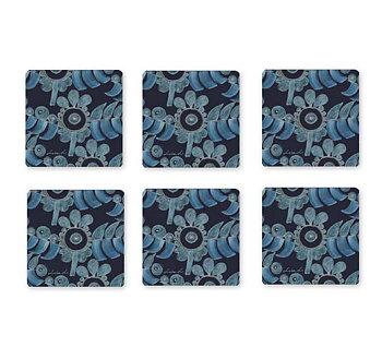 Lisa Larson - Glasunderlägg 6-pack - Josefin Night