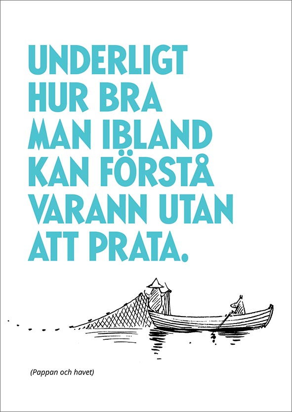 Moomincard - Pappan och havet