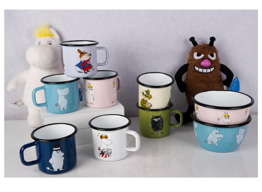 Moomin Enamel Bowl, 6 dl - Retro - Moomintroll - 3