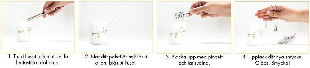 Klinta - Doft & Massageljus + Hemligt smycke - Bubbel & Rosa Grapefrukt - 2