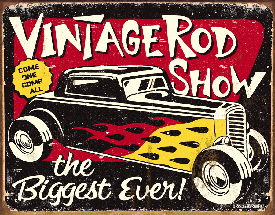 Plåtskylt - Vintage Rod Show