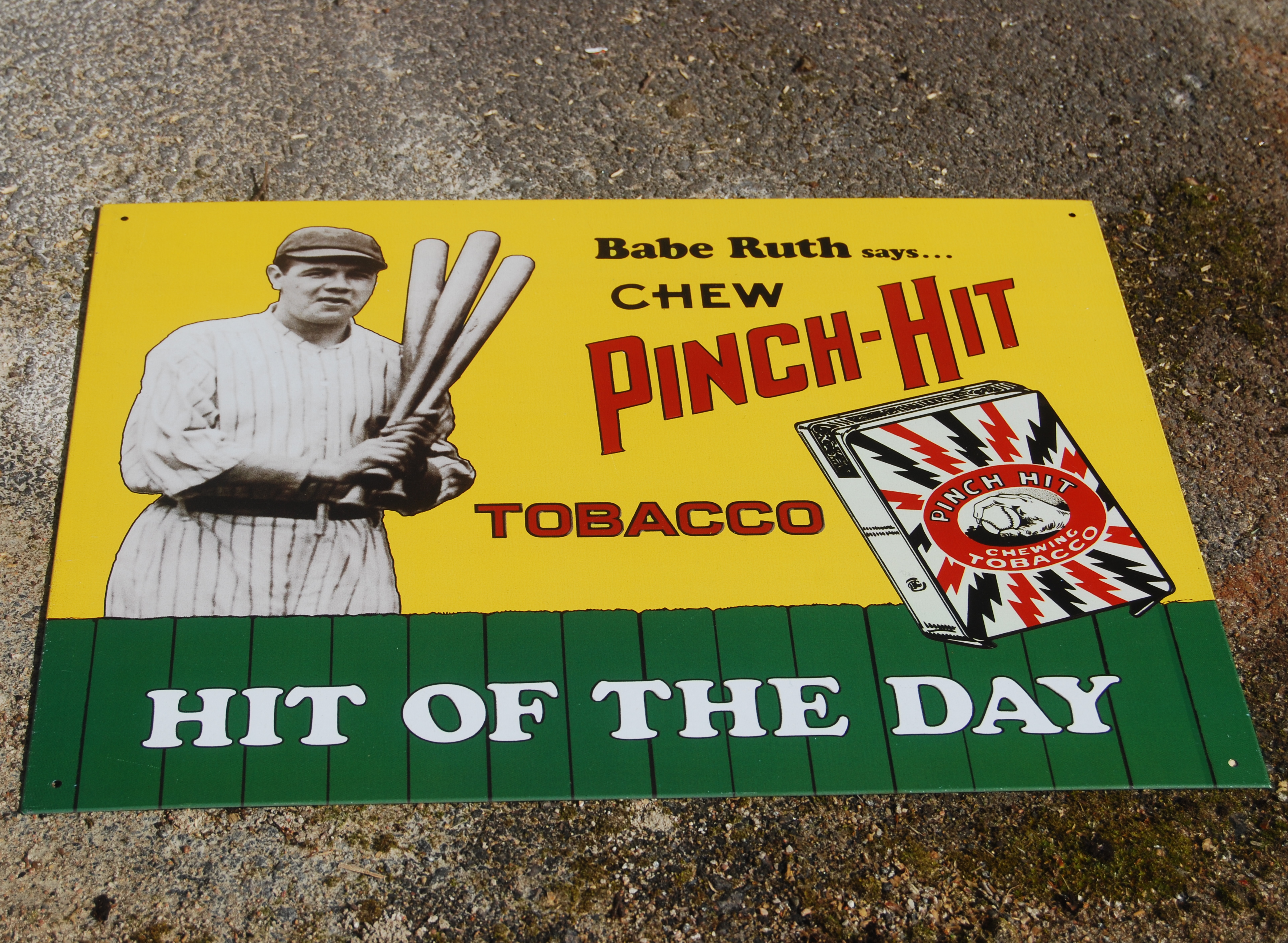 Plåtskylt - Babe Ruth Pinch Tobacco - 2