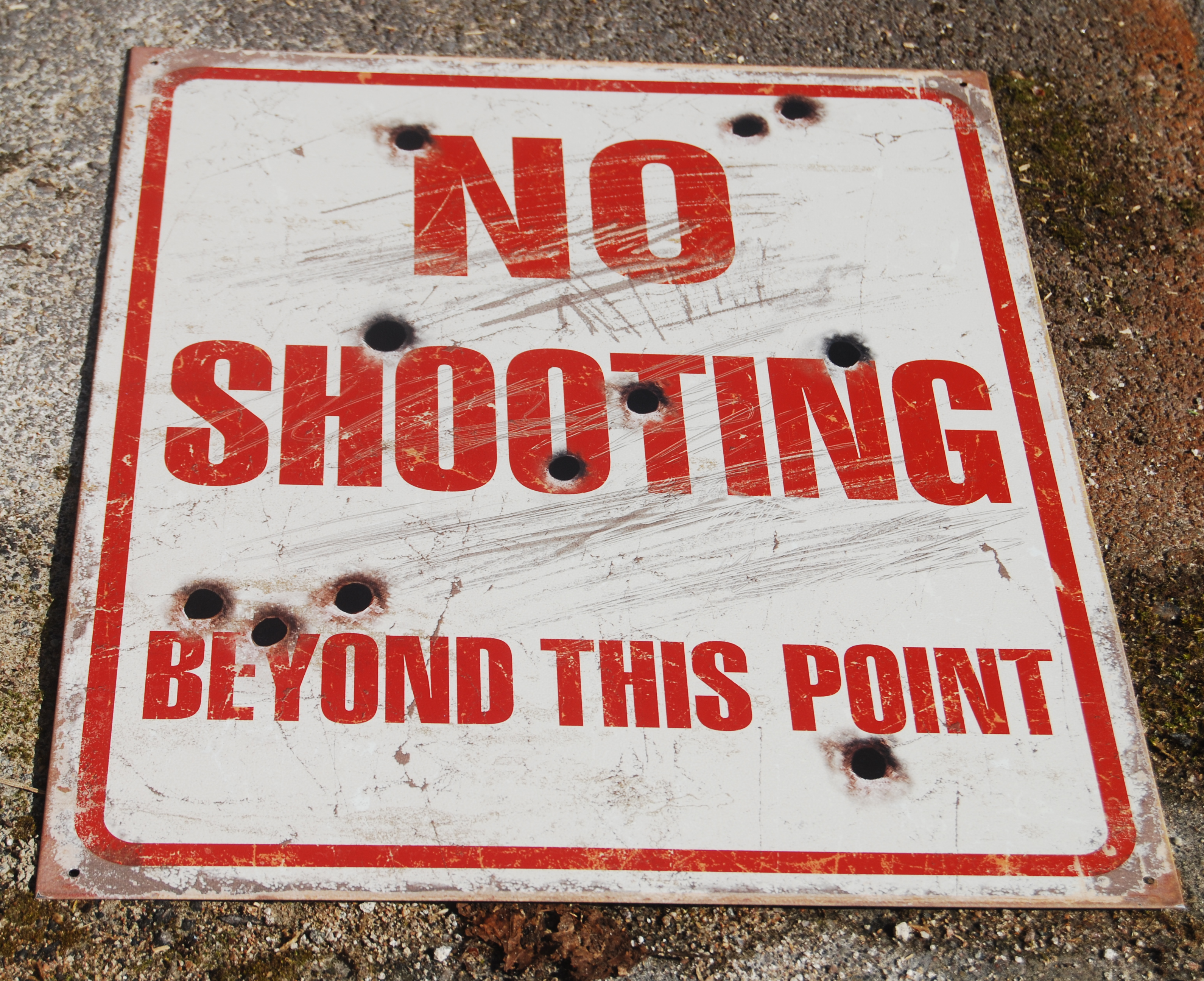 Plåtskylt - No Shooting - 2