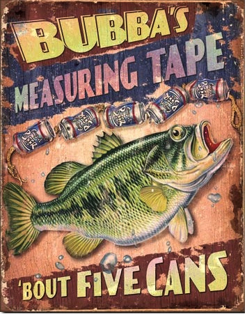 Plåtskylt - Bubbas Measuring Tape