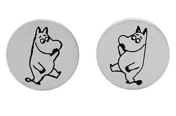 Silver Earrings, Moomintroll (Round)