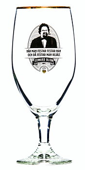 Edward Blom Collection Ölglas No.1 När man festar