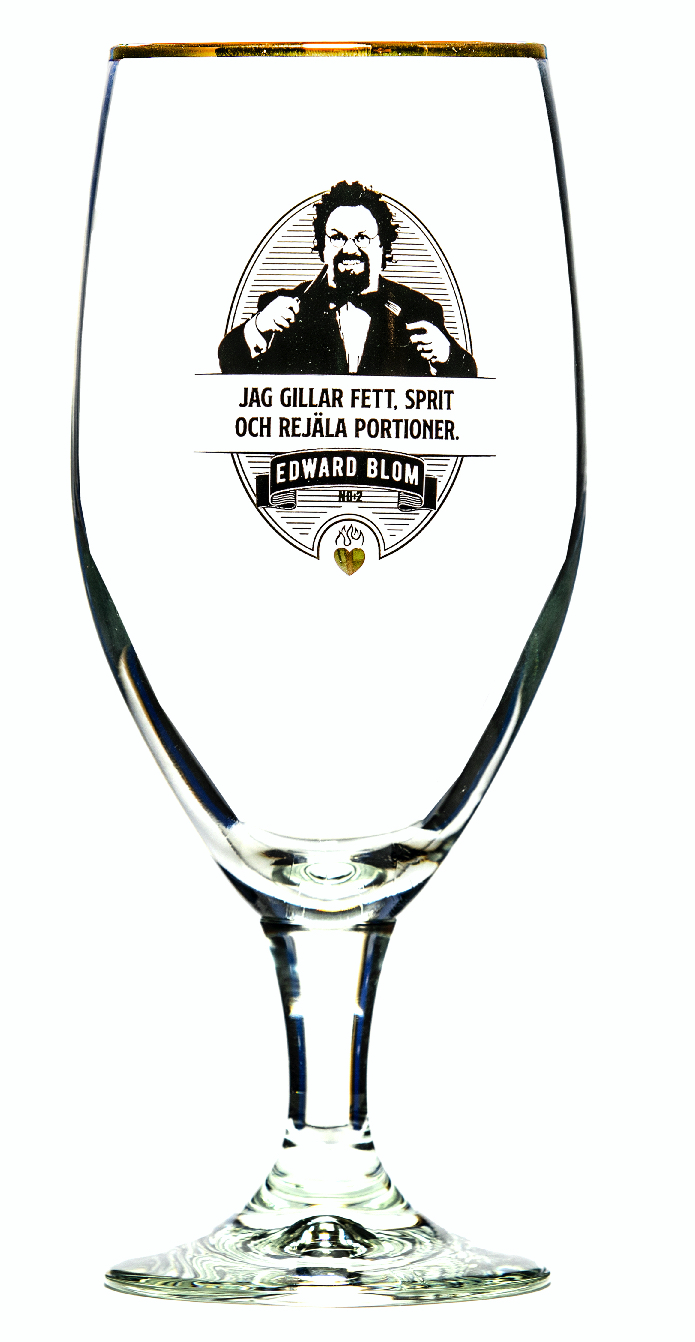 Edward Blom Collection Ölglas No.2 Jag gillar fett