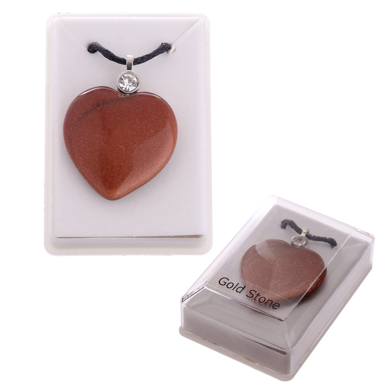 Helande Sten Halsband - Hjärta - 3
