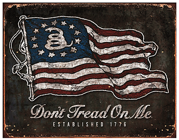 Plåtskylt, DTOM Vintage Flag