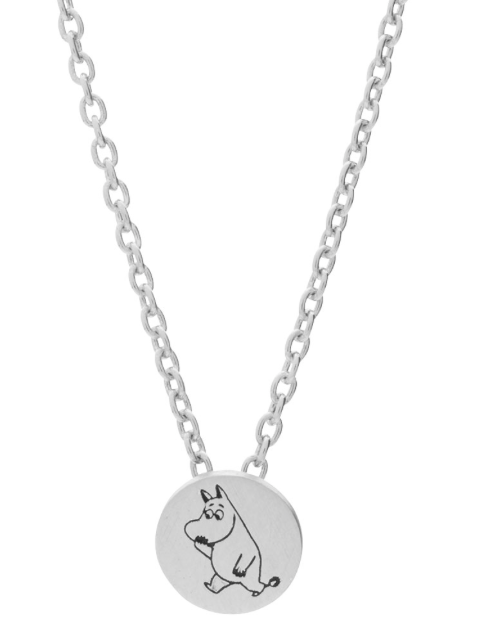 Moomin Necklace - Silver - Moomintroll - Round