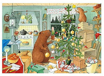 Julkort - Castors jul