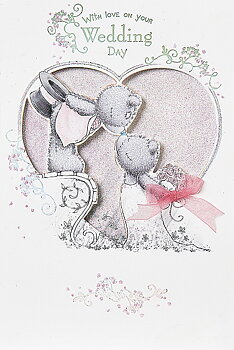 Dubbelvikt kort - Wedding Day - Me to you