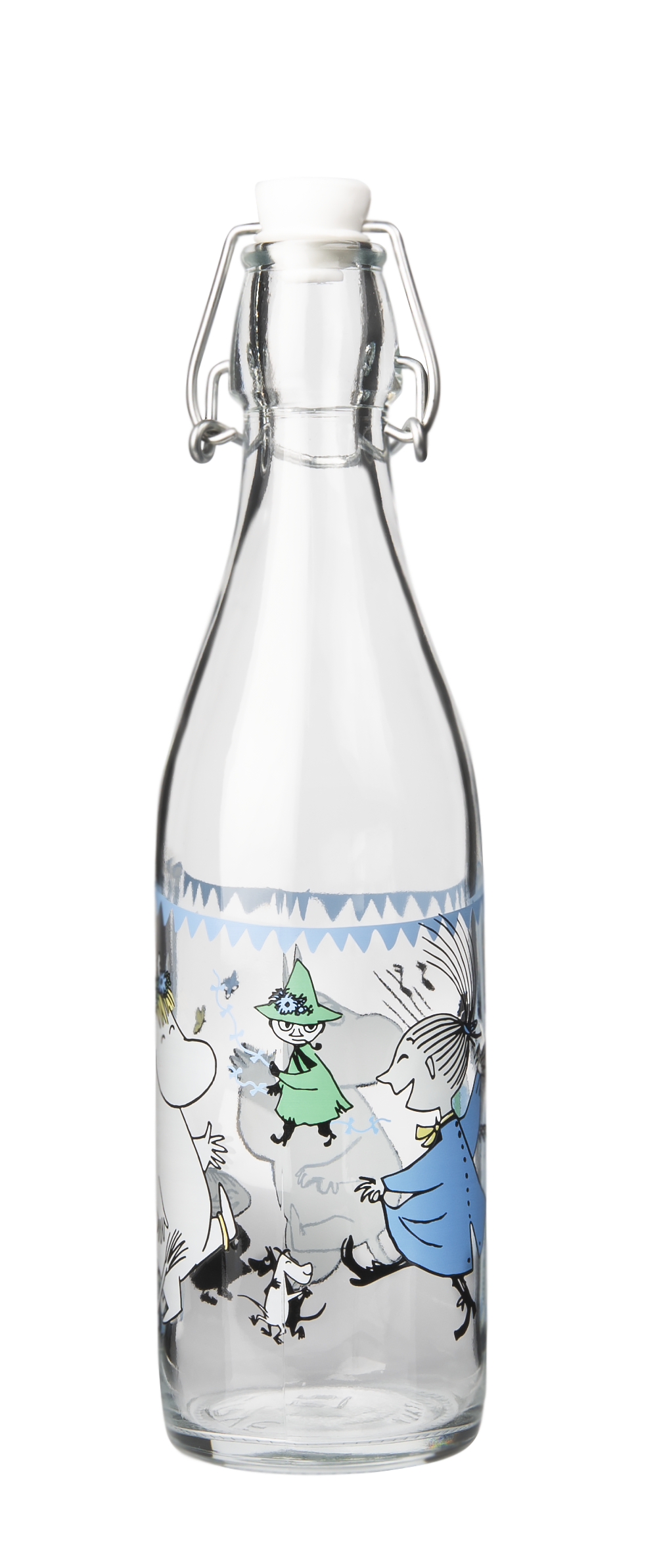 Moomin - Glass bottle with patent cork 0,5 l - Summerparty - 2
