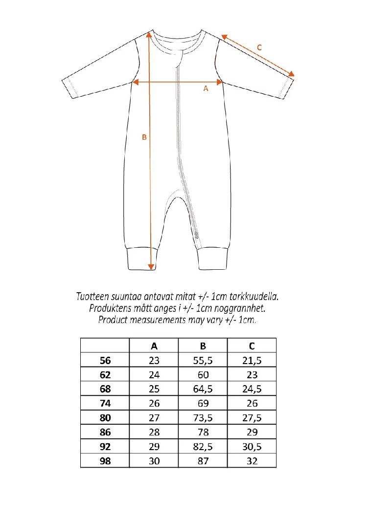 Mumin Bebis Pyjamas - Rosdalen Gul - 2