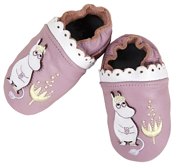 Moomin leather slippers, Snorkmaiden (0-6 Months)