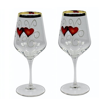 Vinglas Golden Heart 35 cl 2-Pack - Nybro Crystal