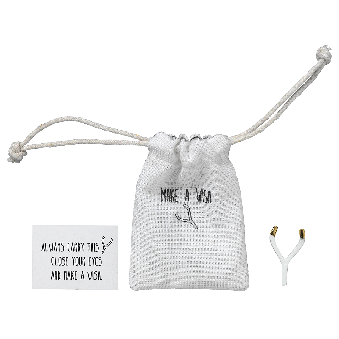 Lyckoamulett i porslin - Make a wish