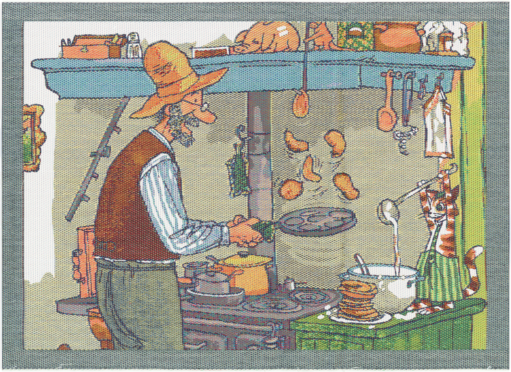 Pettson & Findus Bordstablett - Pannkakor (Ekelund Linneväveri)
