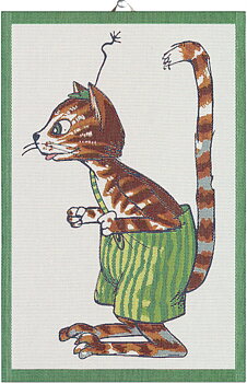 Pettson & Findus Kökshandduk - Findus (Ekelund Linneväveri)