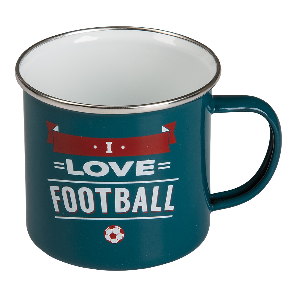 Emaljmugg - I love football