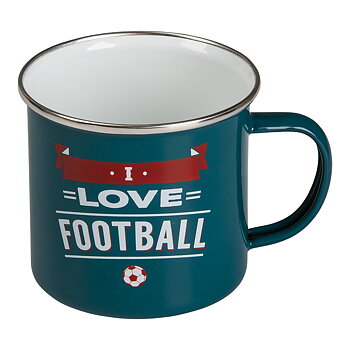 Emaljmugg - I love football
