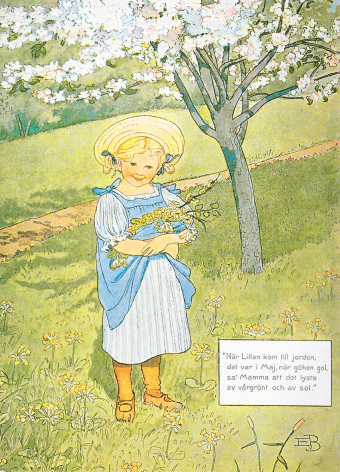 Elsa Beskow Vykort - Majas visa