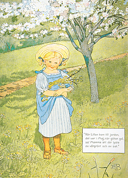 Elsa Beskow Vykort - Majas visa