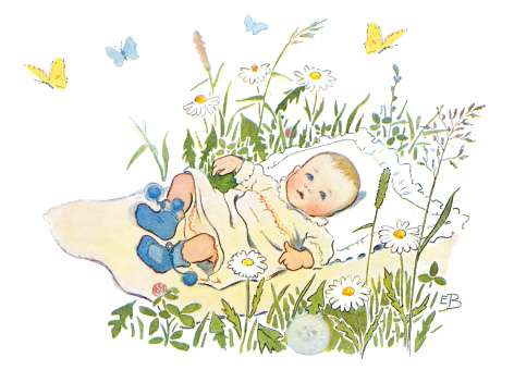 Elsa Beskow Vykort - Dags visor