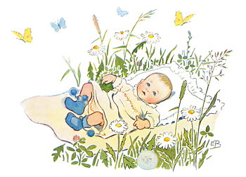 Elsa Beskow Vykort - Dags visor