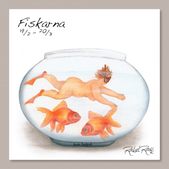 Rakel Rask Vykort - Stjärntecken - Fiskarna