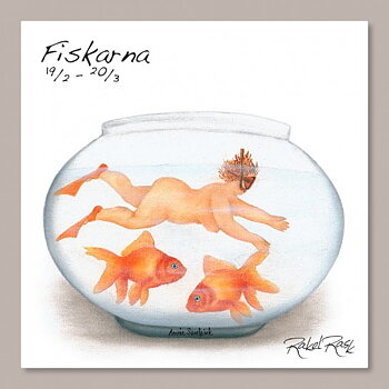 Rakel Rask Vykort - Stjärntecken - Fiskarna