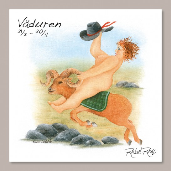 Rakel Rask Vykort - Stjärntecken - Väduren