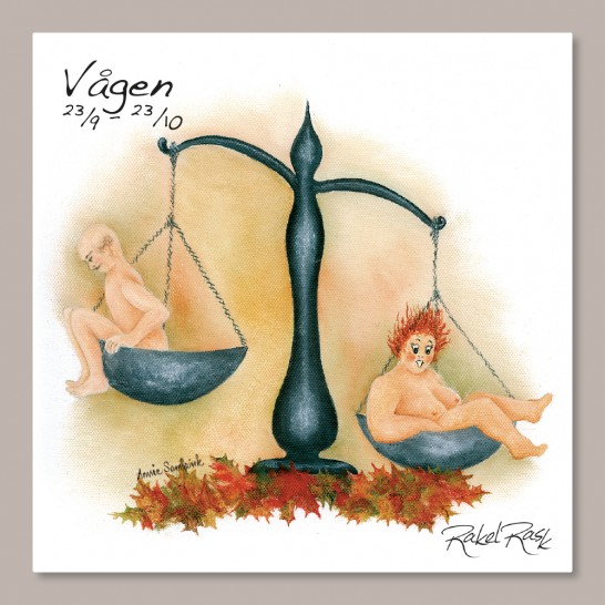 Rakel Rask Vykort - Stjärntecken - Vågen