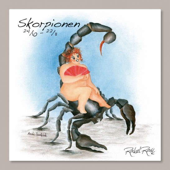 Rakel Rask Vykort - Stjärntecken - Skorpionen