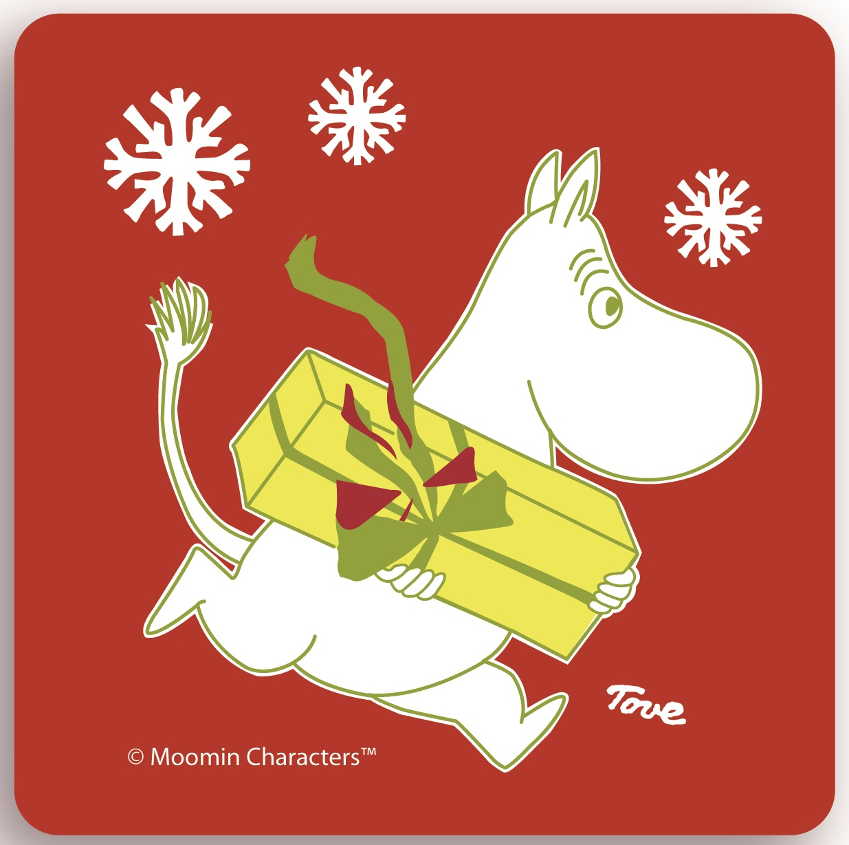 Mumin Glasunderlägg - Christmas Moomin