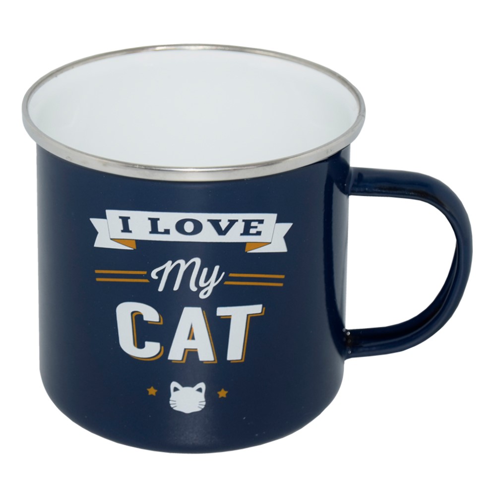 Emaljmugg - I love my Cat