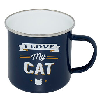 Emaljmugg - I love my Cat