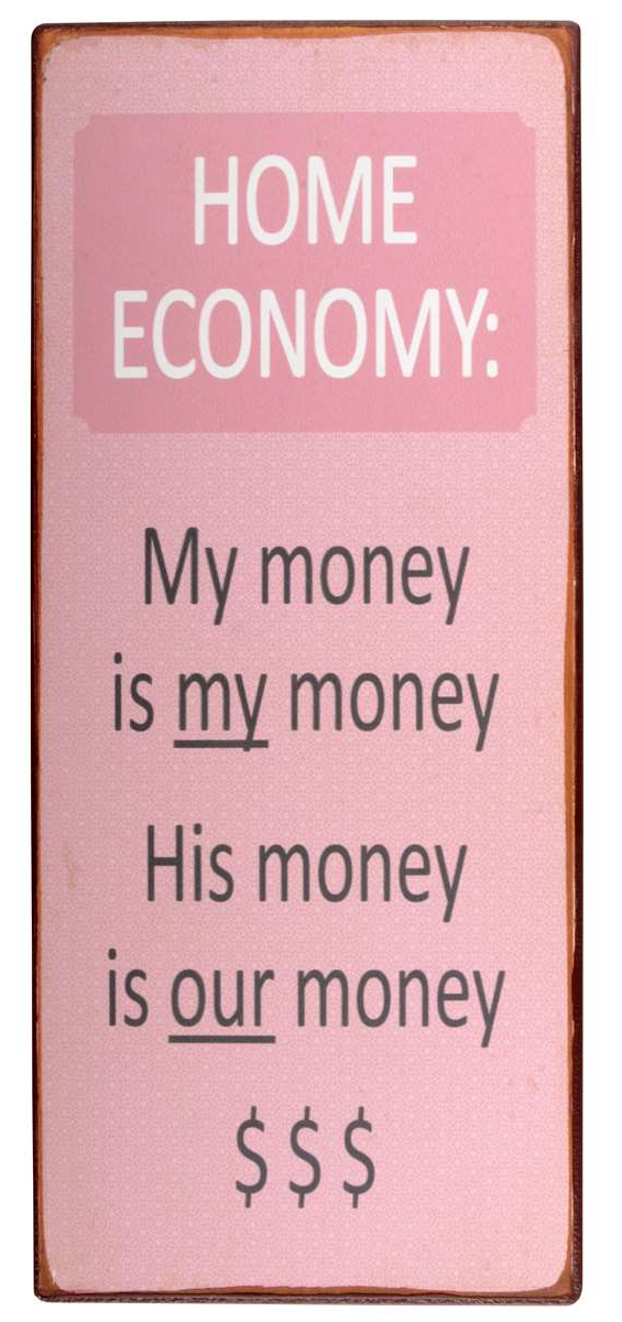 Plåtskylt - Home economy