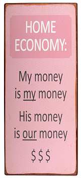 Plåtskylt - Home economy