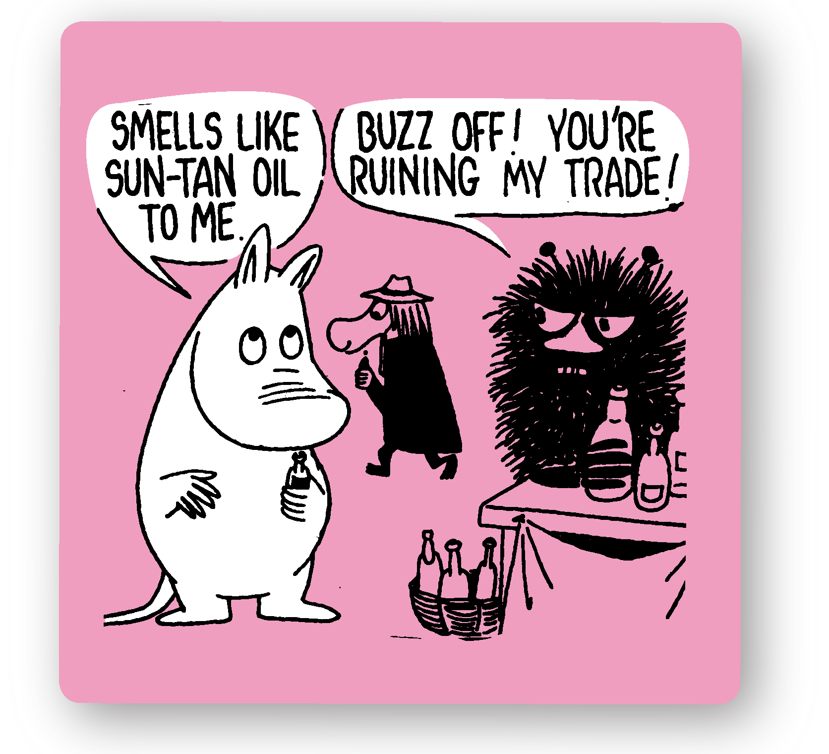 Moomin Glass coaster, Buzz off