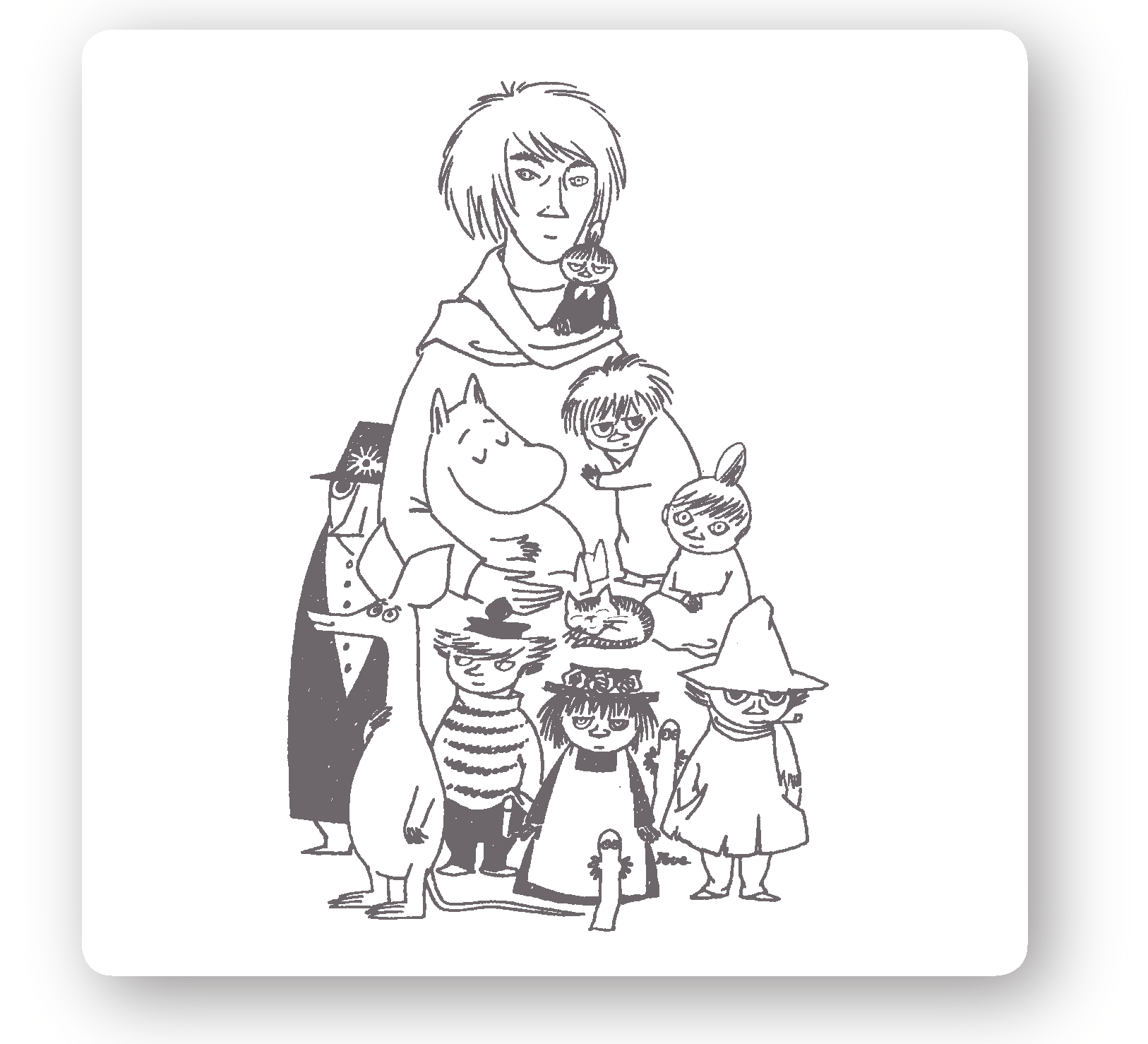 Moomin Glass coaster - Tove