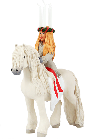 Ridande Lucia Figurin 22 cm -  Erkers Marie Persson