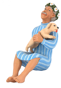 Karl-Anton och valpen - Figurin - Erkers Marie Persson - 2