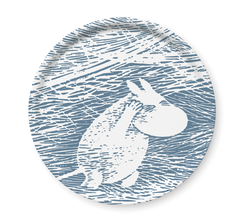 Moomin Round Tray 31 cm - Snow Blizzard